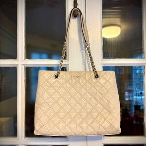 Kate Spade Sedgewick Place Phoebe Quilted Shoulder Bag  in Cream Ivory